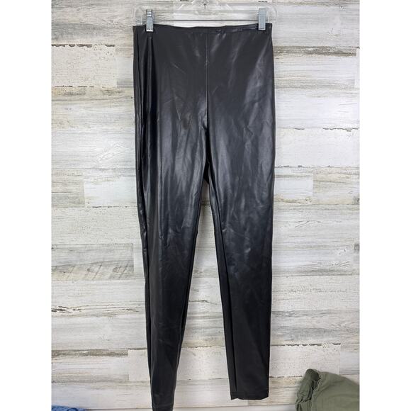 Wonderfly womens small black faux leather leggings boots fall pants - Picture 1 of 4